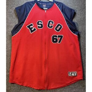 St Louis Cardinals Jersey Mens 3XL Red Navy MLB Baseball Sleeveless Vest ESCO 67